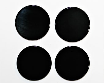 4 Pcs Lot Onyx Flat Disc Cabochon 25mm. (4 Pieces)