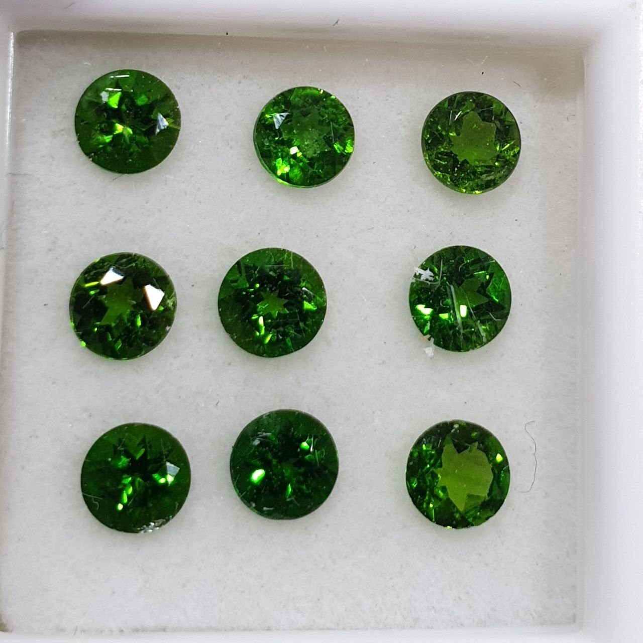 Russian Chrome Diopside Faceted Round 5mm Natural Untreated