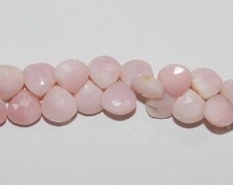 8インチ セント ピンク オパール ファセット ドロップ ビーズ 6 mm