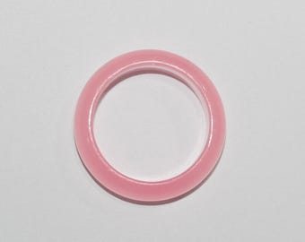 Pink Quartz Smooth Hoop Pendant 25x6mm.Approx