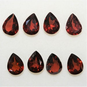 8 st. Granatfasetterade droppar 8 x 5 mm. (8 st.)