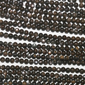16&quot; St MOP  Smooth Round Beads 3mm.-Strand 40cm.