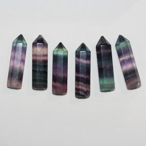 Fluorite Prism Pendant 40x10mm.Approx. (Without Drill)