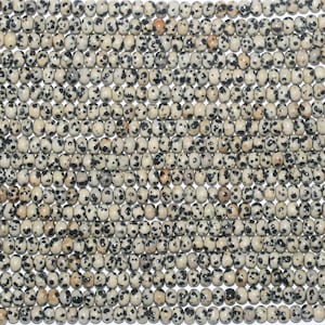 Jaspe Dalmatien Lisse Tranche 6x4mm.- Fil 39cm.- Réf.13139