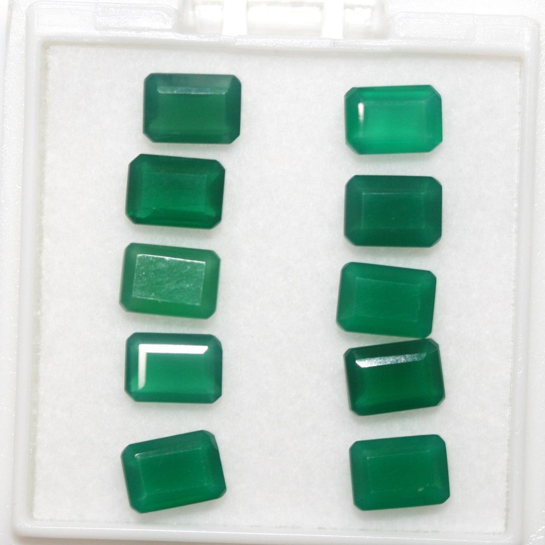 Lot De Pierres D'améthyste Africaine Naturelle - Tailles 7x5mm à 9x7mm - Coupe émeraude