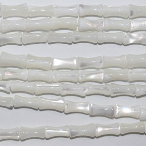 16&quot; St MOP Smooth Barrel Beads 8x4mm.- Strand 40cm