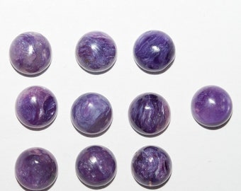 10 Pcs Lot Charoite Round Cabochon 6mm (10 pcs.)