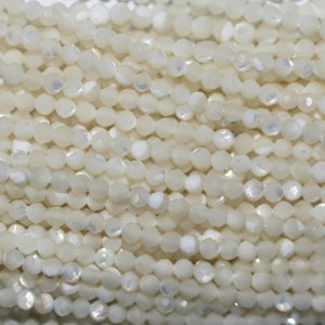 15&quot; St MOP Faceted Round Beads 2mm.-Strand 39cm.