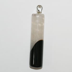 Stripe Onyx  Smooth Cylinder Pendant 50x13mm.