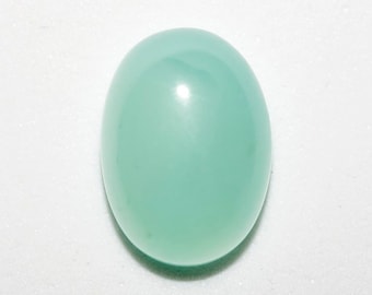 4 piezas de cabujón ovalado de calcedonia azul verdoso de 18 x 13 mm. (4 piezas)