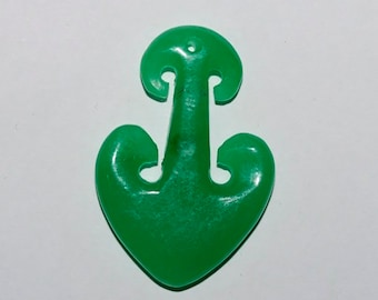 Green Jade Pendant 37x26mm.