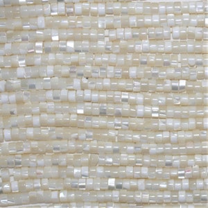16&quot; St MOP Smooth Disk Beads 4x2mm.- Strand 40cm.