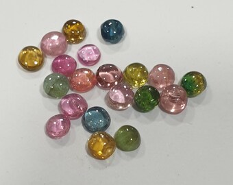 20 stuks veel toermalijn ronde cabochon 2,5 mm veel gekalibreerde steen multi toermalijn cabochon-kleine cabochons