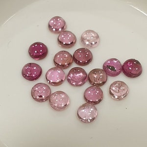 Pink Tourmaline Round Cabochon Lot 2.6-2.8mm Small Size Gemstone Cabochon- Natural Calibrated Stones