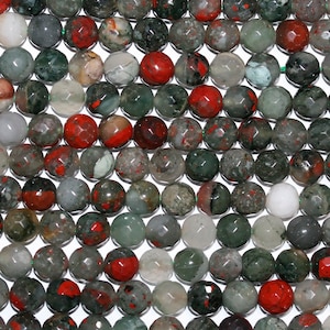 14&quot; St Heliotrope Faceted Round Beads 8mm.-Strand 38cm