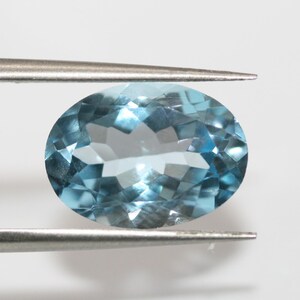 Blue Sky Topaz Faceted Oval 14x10mm. (1Pcs).
