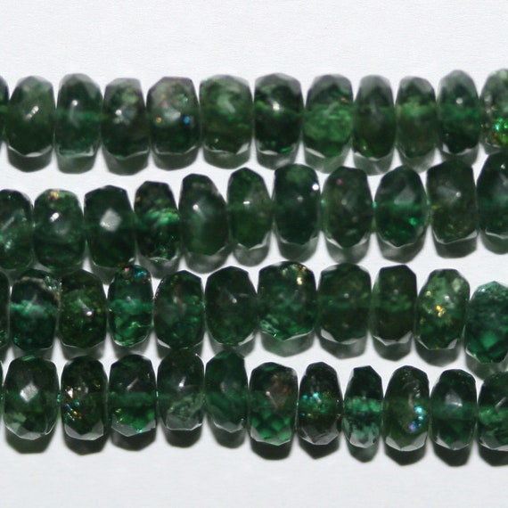 Collier De Perles En émeraude Facettée Graduée 2-3 Mm - Vert - 300 Perles Sur Brin De 17 Pouces