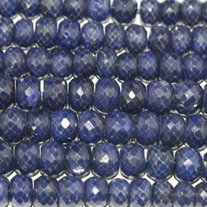 14·St Sapphire Faceted Rondelle Beads   8x6mm. Approx. -Strand 37cm.