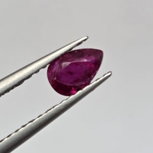 Natural Ruby Faceted Drop 6x4mm (0.46ct)-Natural Gemstone Ruby