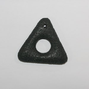 Black Lava Pendant Triangle 52mm.