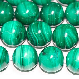 16 po. Perles rondes en saint malachite 16-17 mm - rang 40 cm