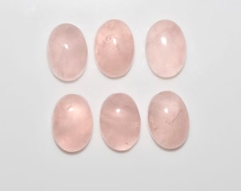 6 pcs lot quartz rose ovale cabochon 14x10mm. ( 6 pcs )