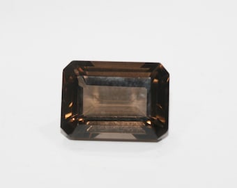 Smoky Quartz Faceted Rectangle 18x13mm