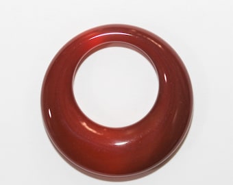 Carnelian Smooth Round Pendant 28mm.