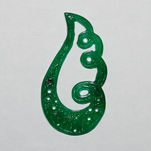 Green Burma Jade Pendant 50x26mm.