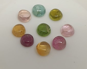 Toermalijn Lot Ronde Cabochons 3,5 mm.-(9st)