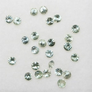 Lot De 15 Saphirs Bleu-vert D'Australie – 2,36 Carats – Taille Diamant Exceptionnelle – Transparents