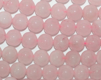 14&quot; St Rose Quartz Smooth  Round Beads 4mm.-Strand 38cm.