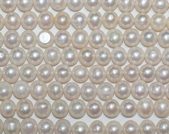 14" St FreshWater Round Pearl 8-9mm.-Strand 38cm. -Natural Pearls wholesale Prices