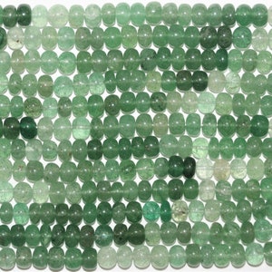 19&quot; St Green Aventurine Smooth Rondelle Beads 7x5mm. Approx.- Strand 48cm.