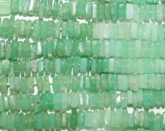 16" St Chrysoprase Smooth Flat Square Beads 5x2mm.-Strand 40cm.