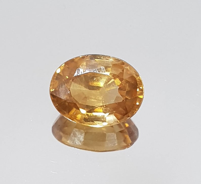 Natural Untreated Yellow Zircon Cambodia 3.5ct Oval Cut