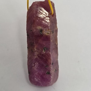 Big Ruby Crystal Rough Natural Gemstone Pendant 32x12mm- Corindom Pendant- Natural Gemstone Pendant. 53ct