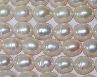 15&quot; St FreshWater  Oval Pearl 9-10mm.-Strand 39cm. -Natural Pearls wholesale Prices