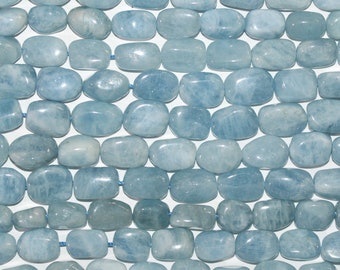 16" St. Aquamarine Smooth Oval Beads 16x11mm. Approx.- Strand 40cm.