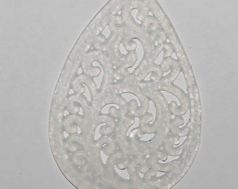 White Jade Pendant 45x30mm.