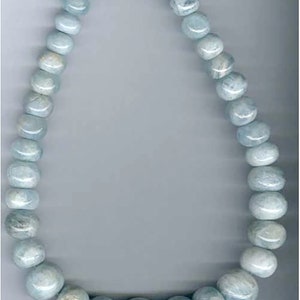 17&quot; St Aquamarine Graduated Rondelle -Strand 45cm