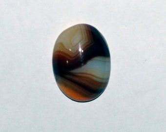 4Pcs lot Brown Striped Agate Oval Cabochon ( 4 Pcs ) 20x15mm
