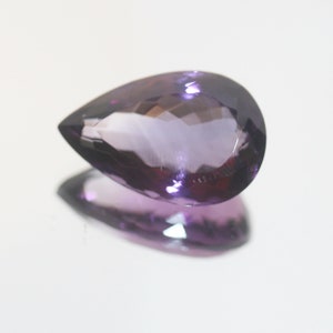 Big AAA Brazilian Amethyst Faceted Pear 18.3ct 22.5x14.5mm- Clean Gemstone- Untreated Amethyst
