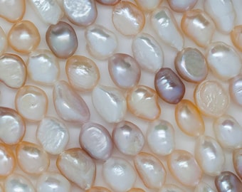 14" St FreshWater Multicolor Baroque Pearl 8-9mm.-Strand 36cm. -Natural Pearls wholesale Prices