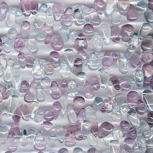14" St Multi Stone Släta Dropppärlor 10 x 5 mm. Ca - Sträng 38 cm