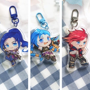League of Legends Acrylic Charms | Arcane Jinx Caitlyn Vi Double-sided