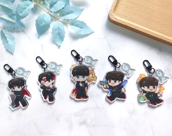 T1 Acrylic Charms | World Championship Edition | League of Legends | Faker, Zeus, Oner, Gumayusi, Keria