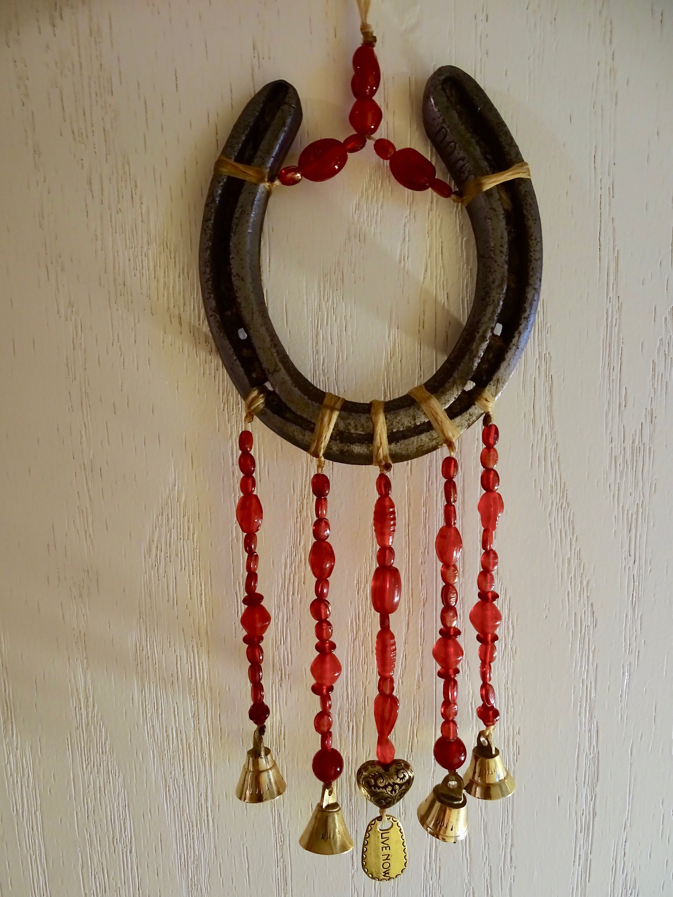Horseshoe Wind chime/sun catcher Etsy