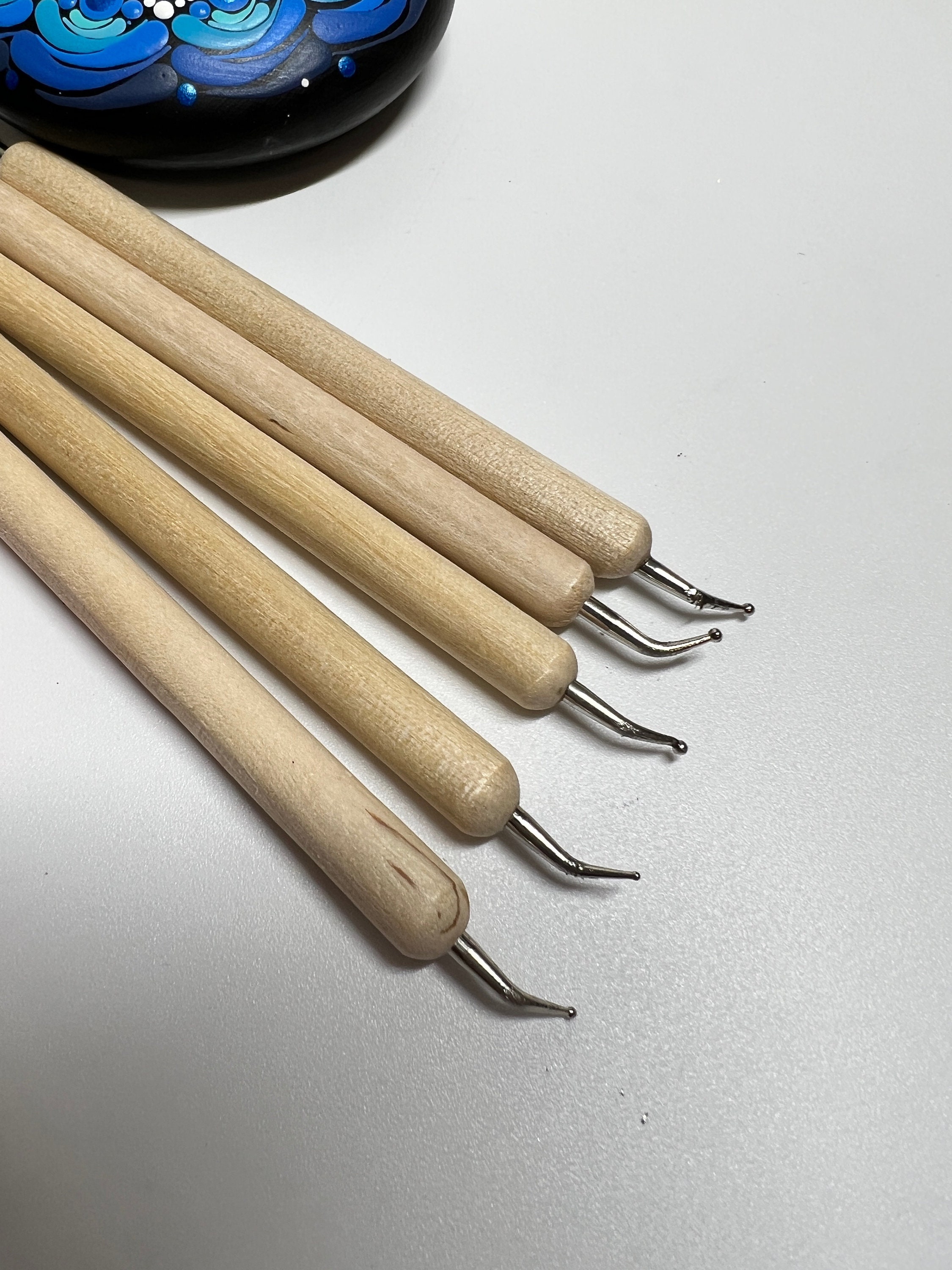 Set of 5 X Curved Dotting Tools Made of Steel Embossing and Etsy