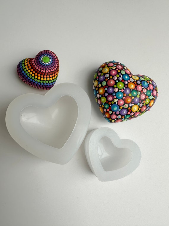 2 Hollow Heart Silicone Mold – The Crafts and Glitter Shop